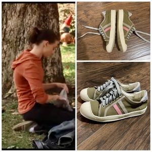 ASO RARE Rory Gilmore Girls Sneakers Tennis Shoes Y2K 00s Vintage Striped Army